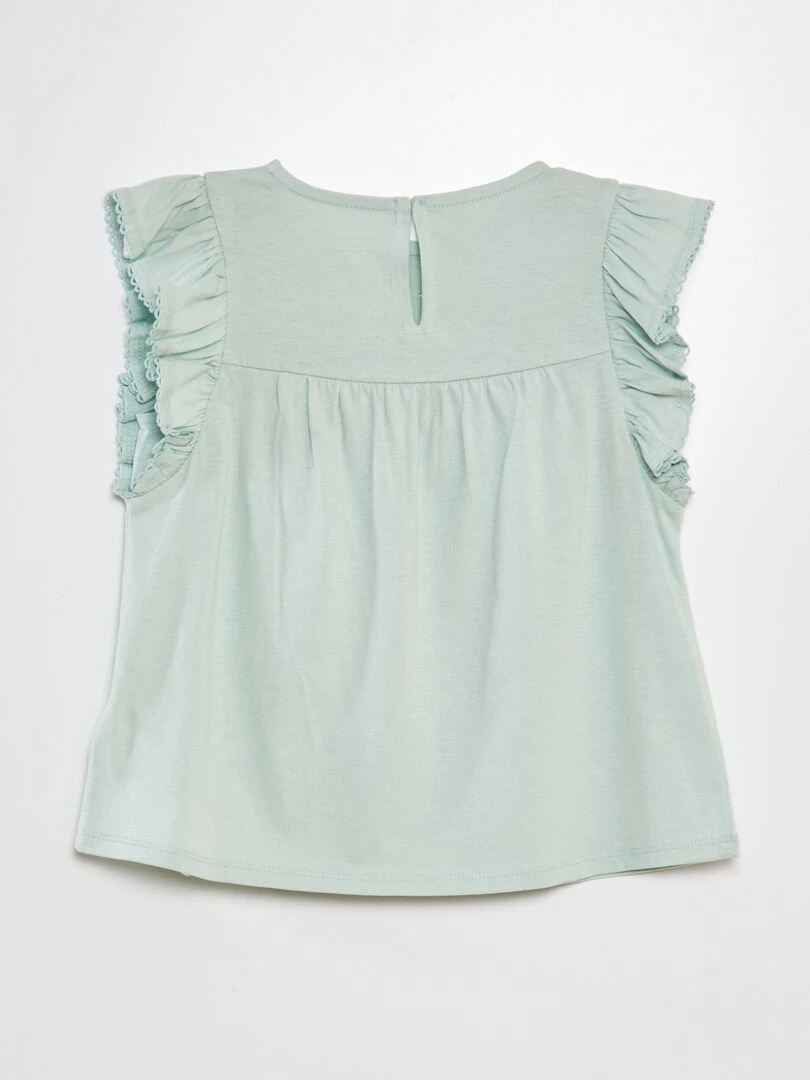 T shirt avec broderie   bleu