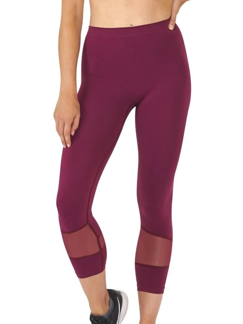 Legging minceur résille Cellutex pour femme Violet prune