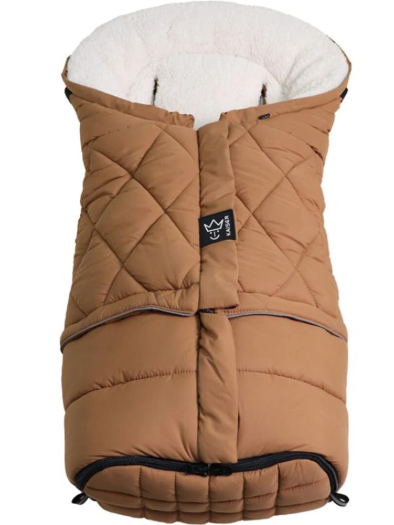 Chancelière évolutive Moony 2 en 1 en polaire Sherpa camel (0 24 mois) Marron