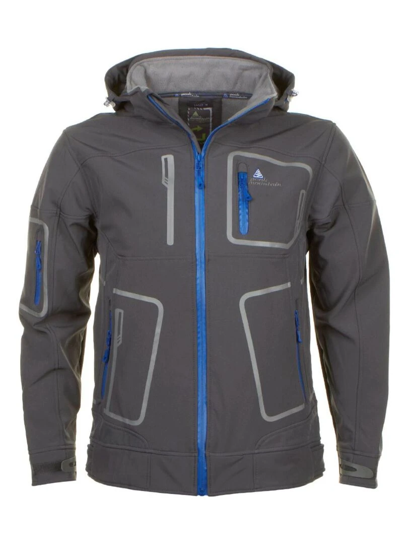 Blouson softshell homme COFTIBI PEAK MOUNTAIN Gris