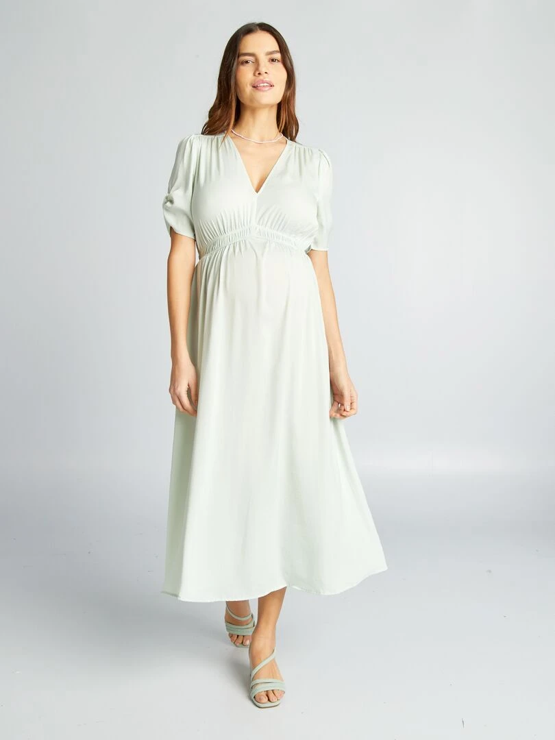 Robe de cérémonie grossesse Vert pastel