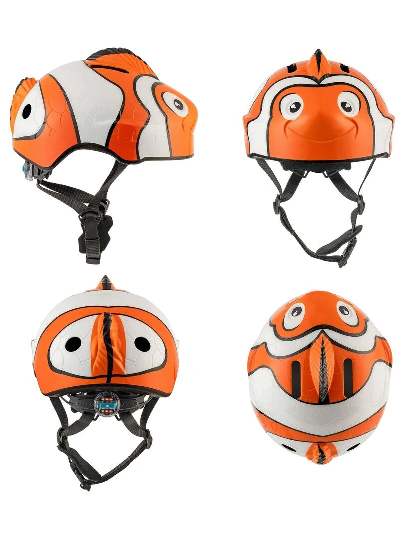 Casque de Vélo pour enfants  Poisson Clown Orange  Crazy Safety  Certifié EN1078   Orange