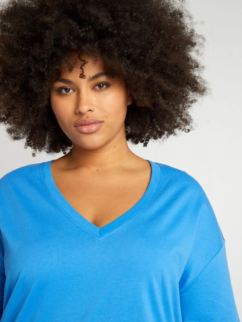 Robe tee shirt large Bleu
