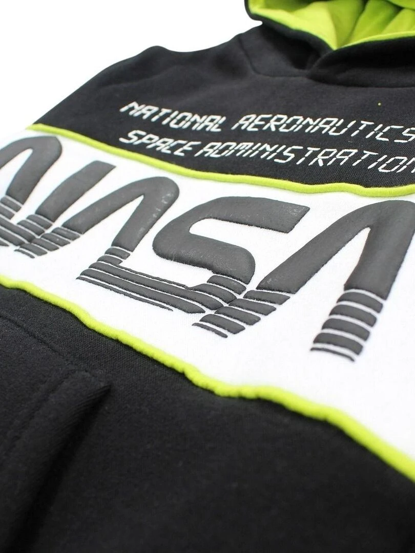 Nasa   Sweat garçon imprimé logo   Noir