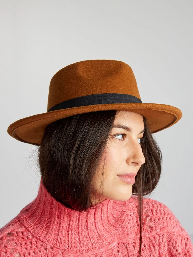 Chapeau feutre   Marron