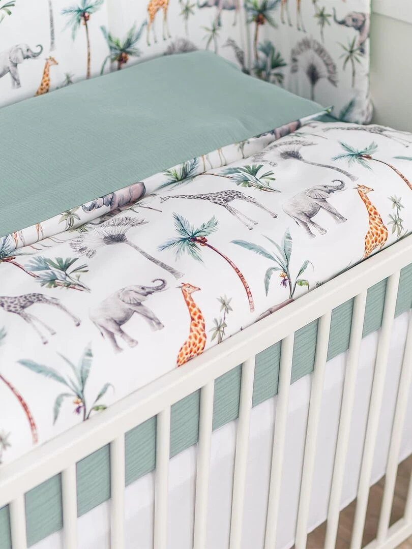 Couette et oreiller enfant prêt à dormir Safari Multicolore