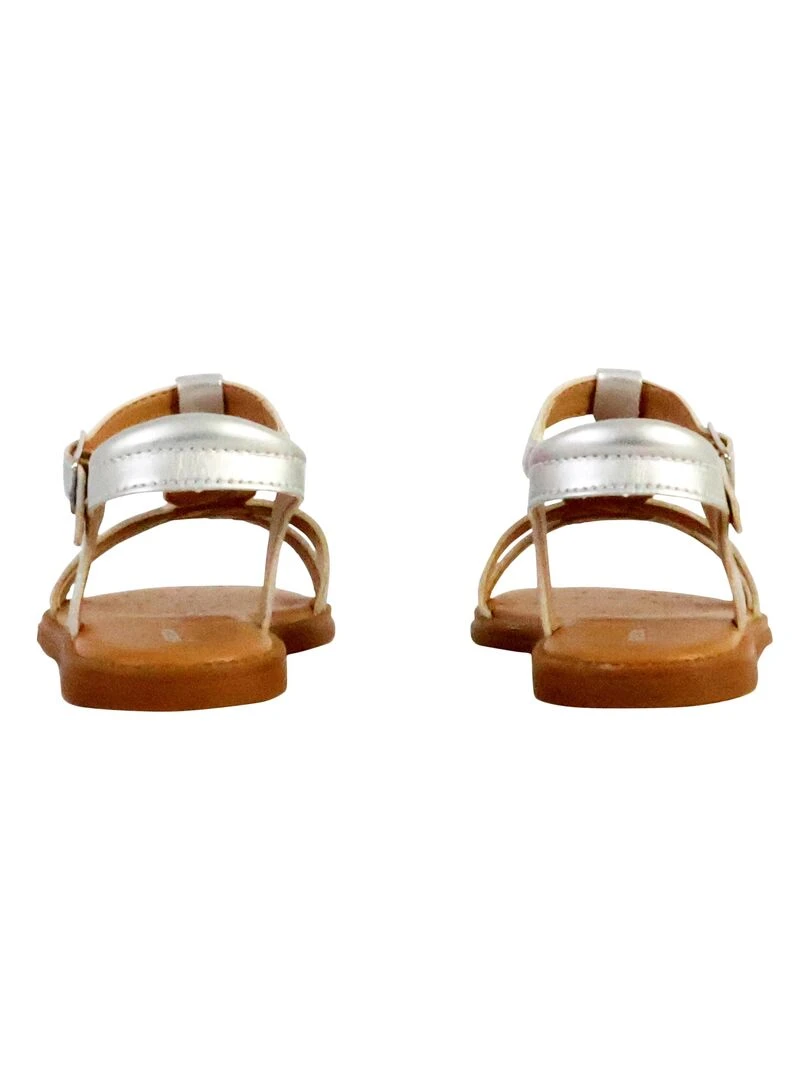 Sandales Cuir Enfant Geox Karly   Gris