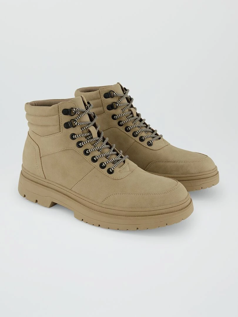 Boots esprit 'trekking' beige