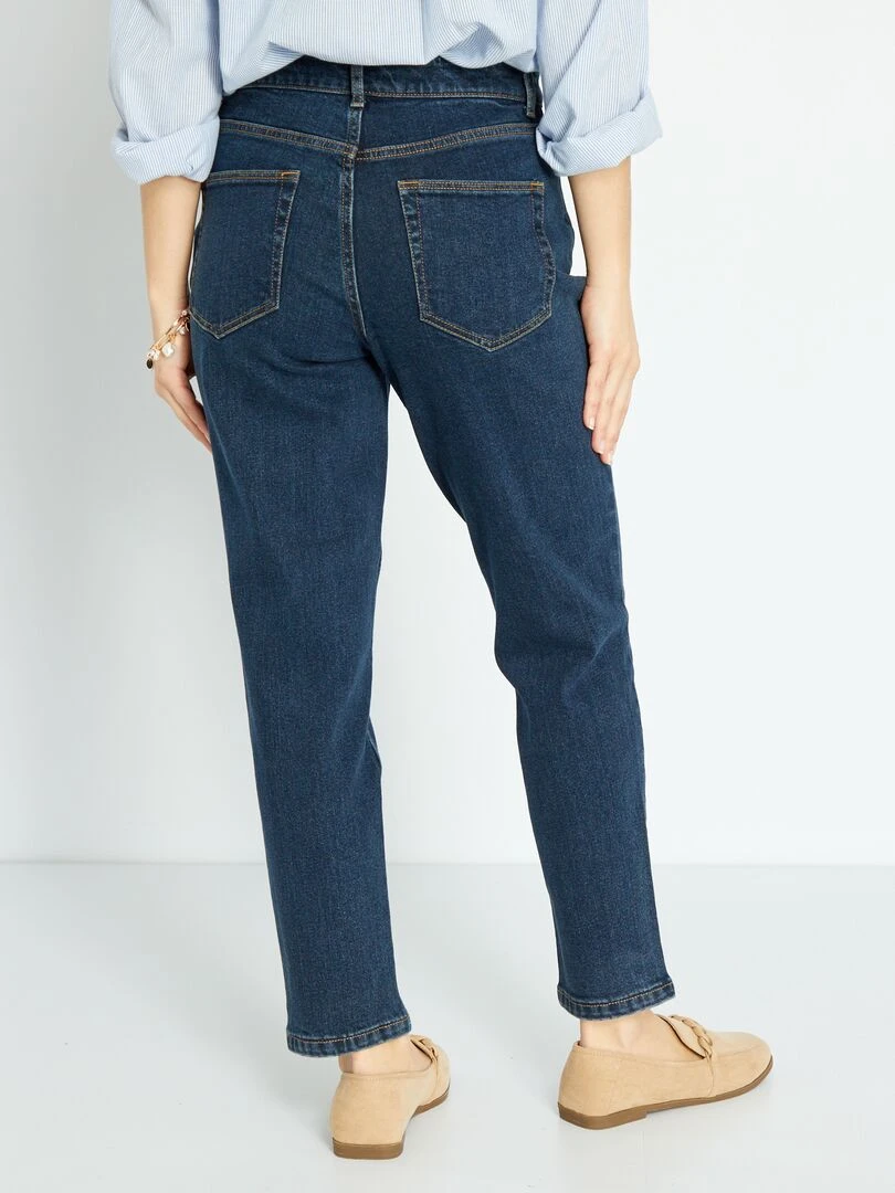 Jean mom à taille très haute   L32   Brut