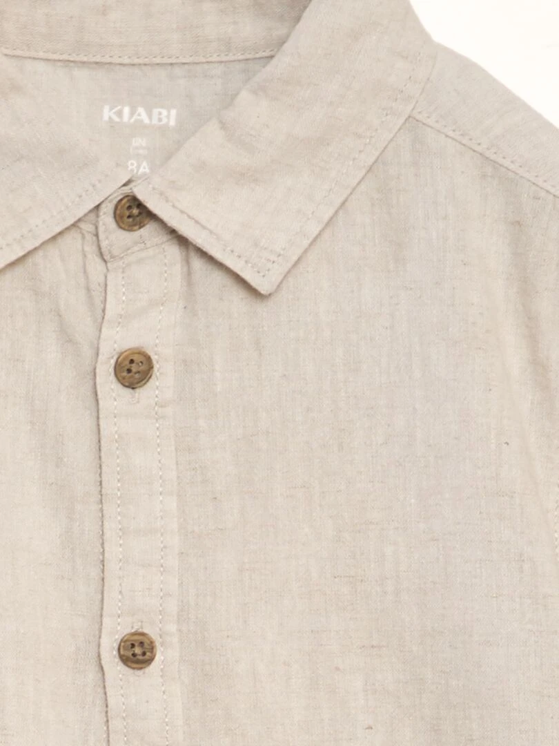 Chemise avec retroussables   Beige