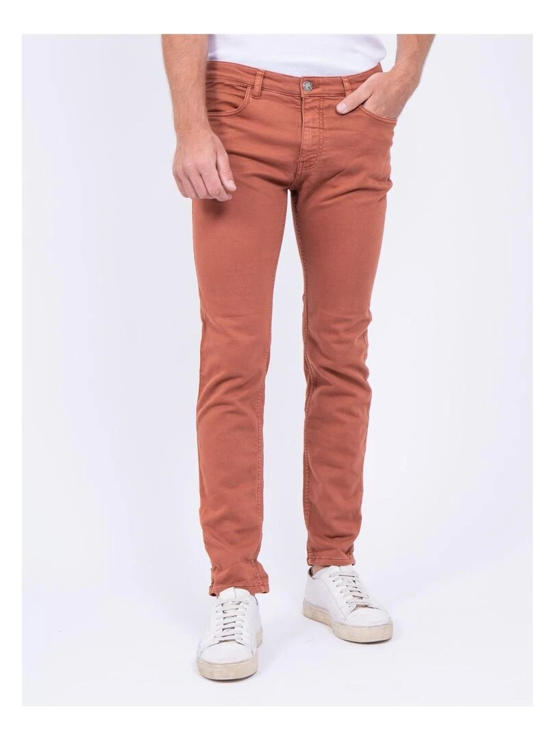 Pantalon 5 poches VAAS Rouge brique