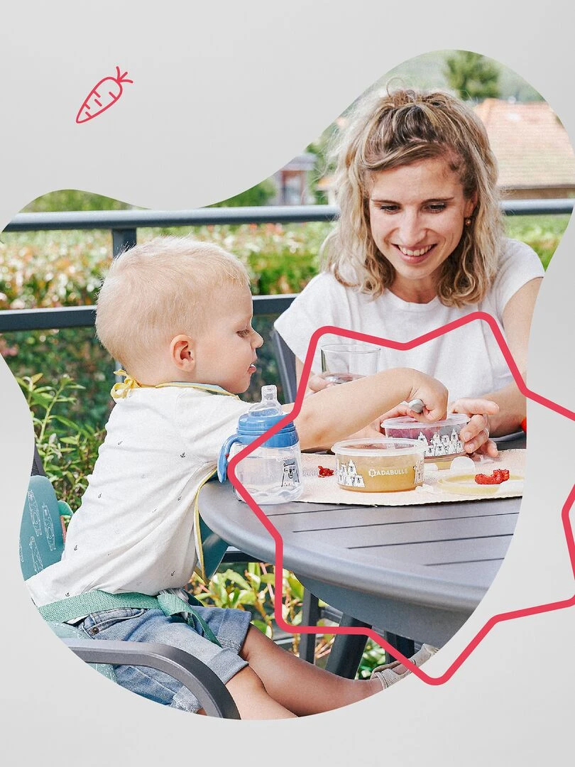 Lot de 3 pots de conservation 'Badabulle'   Blanc