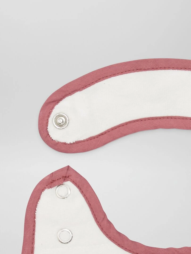 Lot de 5 bavoirs en éponge   Rose