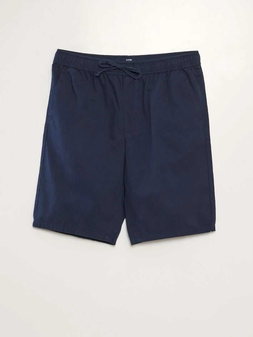 Bermuda chino avec taille élastiquée bleu marine