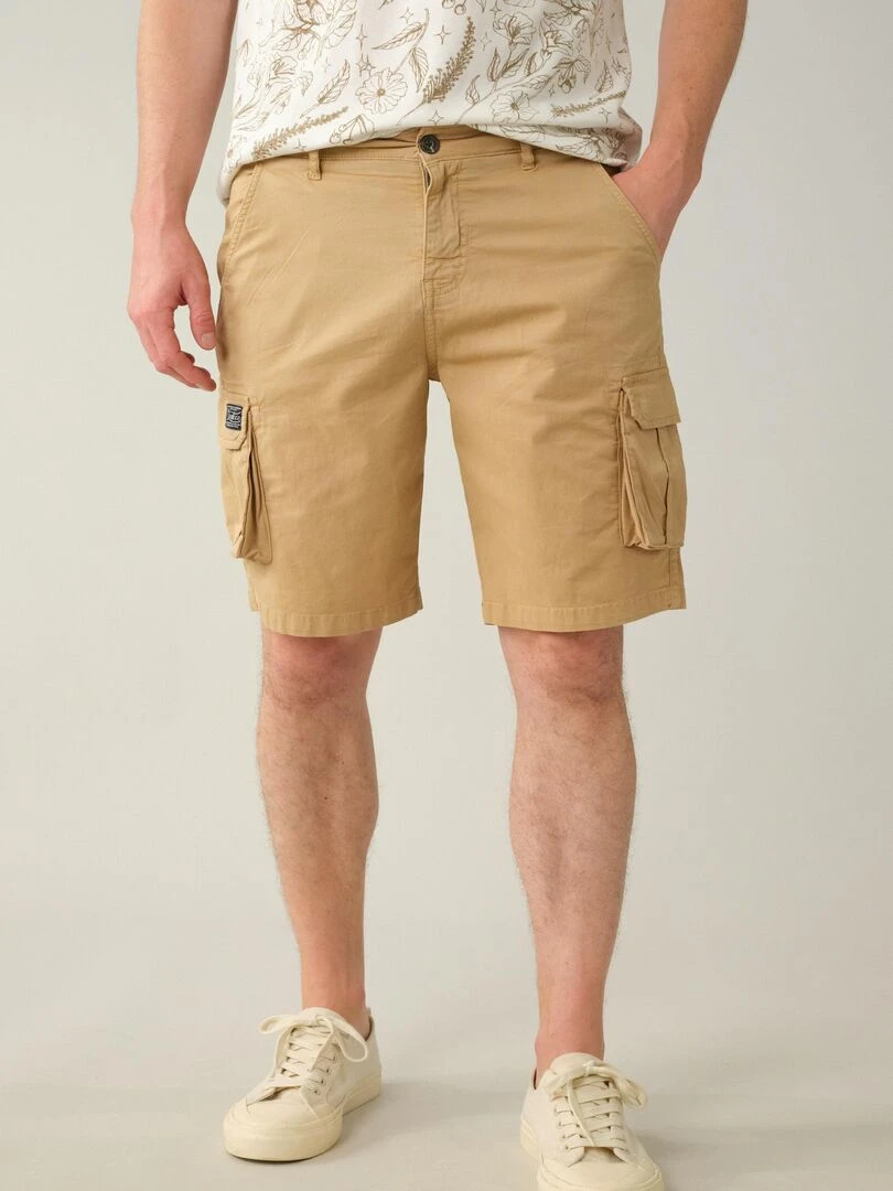 Bermuda casual pour homme 'Deeluxe' Beige coquille