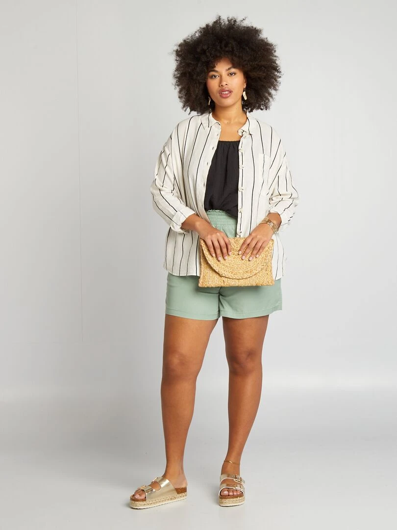 Short en tencel Vert