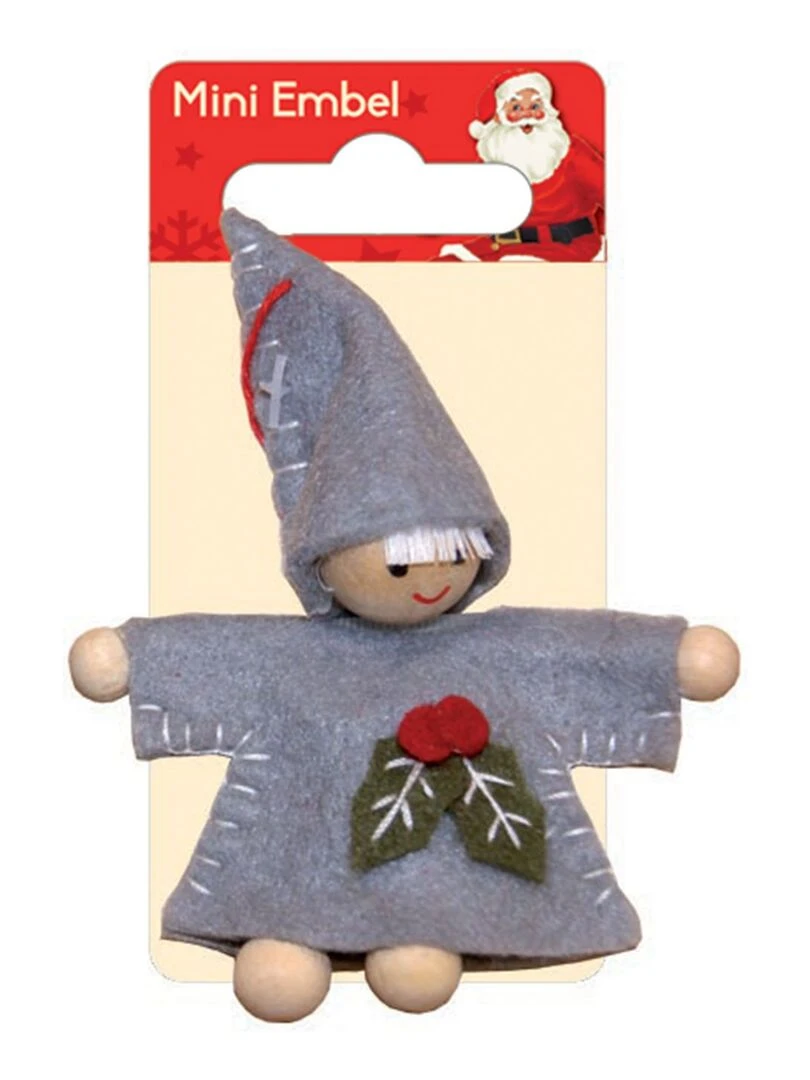 Figurines décoration de Noël Lutin Gris