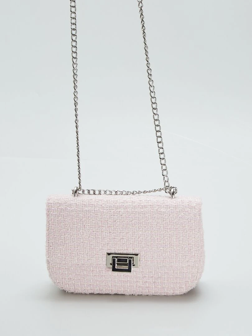Sac en tweed avec fils brillants   Rose