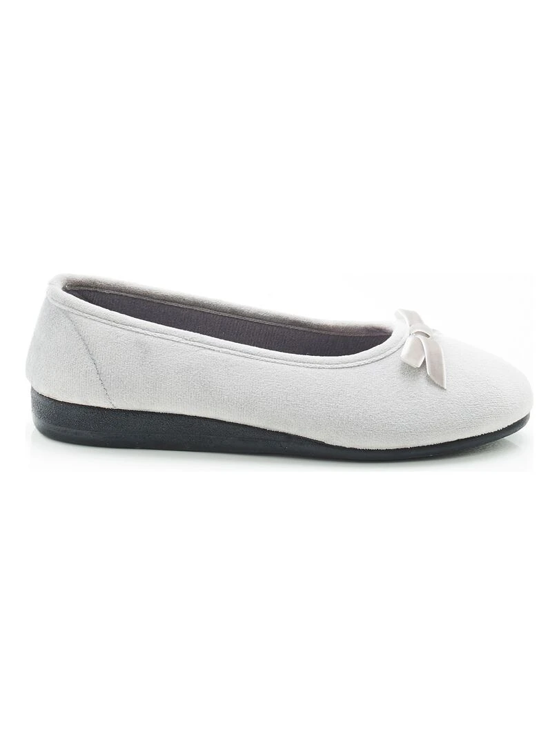 Ballerines aspect velours   Damart   Gris