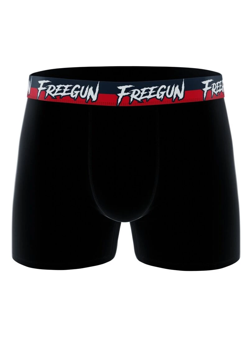 Lot de 4 boxers en coton homme Freegun Freegun   Noir