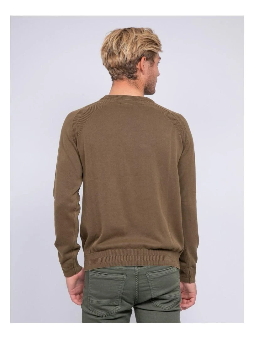 Pull fin col rond LAEROU Marron