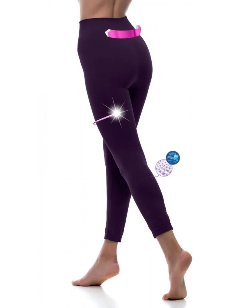 Leggings amincissants avec fibre Emana Noah Noir Gris Bleu