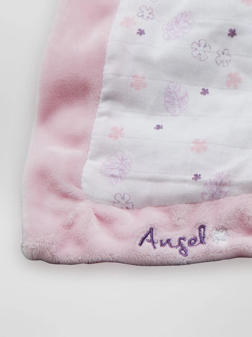 Doudou mouchoir 'Stitch Angel'   Rose