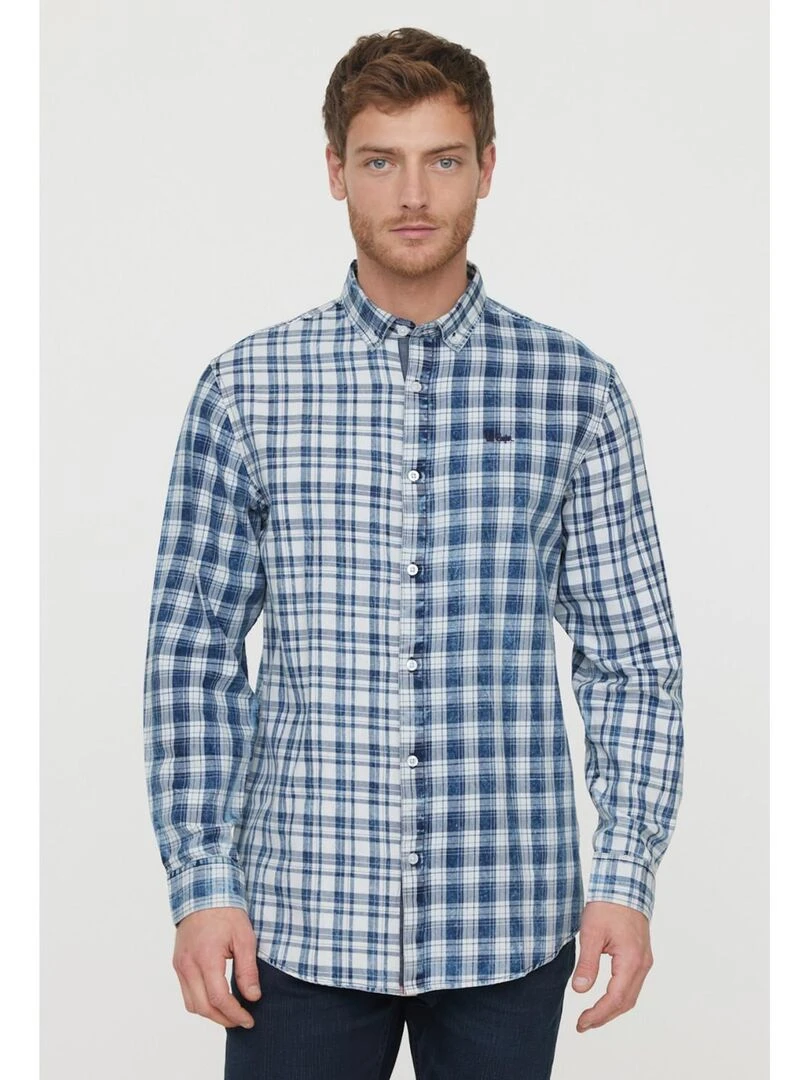 Lee Cooper Chemise manches longues coton comfort DALOG Bleu marine