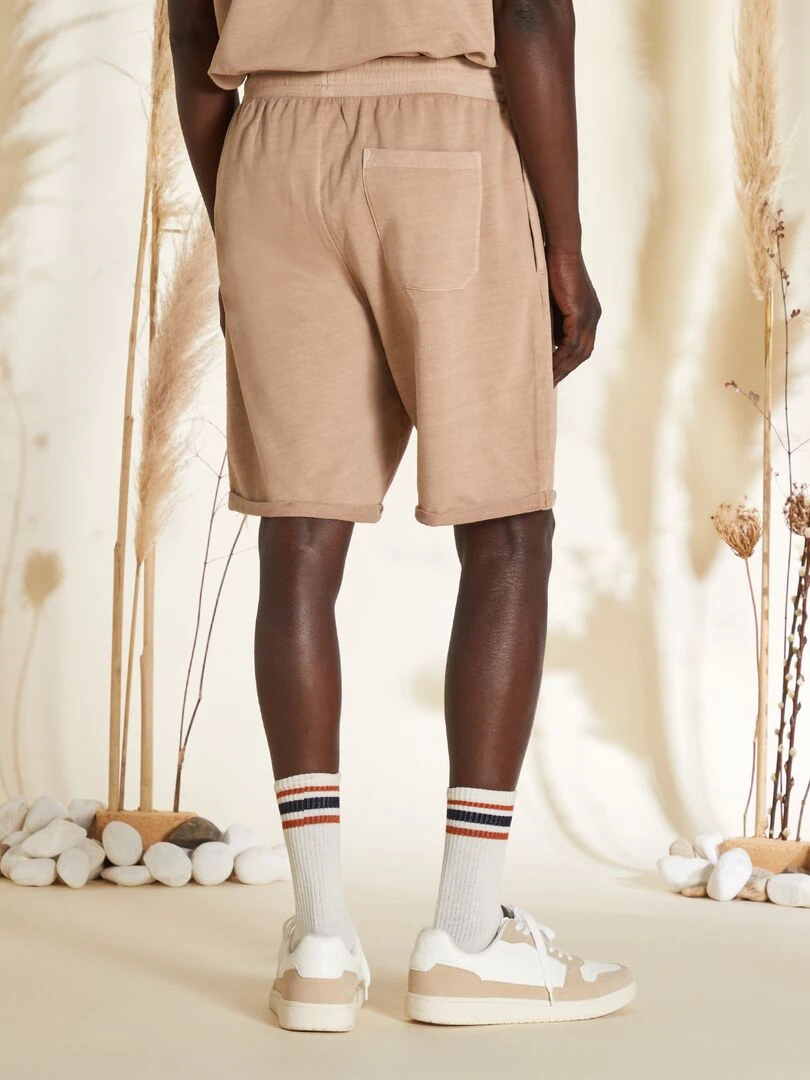 Bermuda en molleton léger   Terracotta