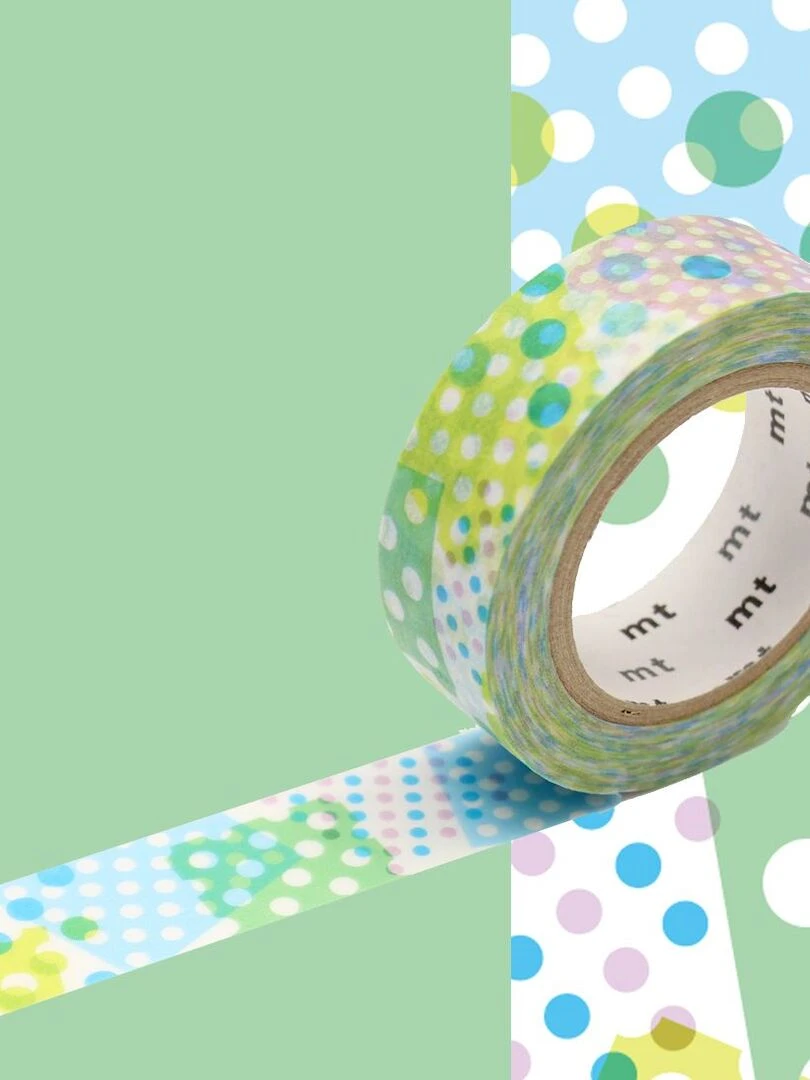 Masking tape à pois   Bleu   1 5 cm x 7 m   N/A