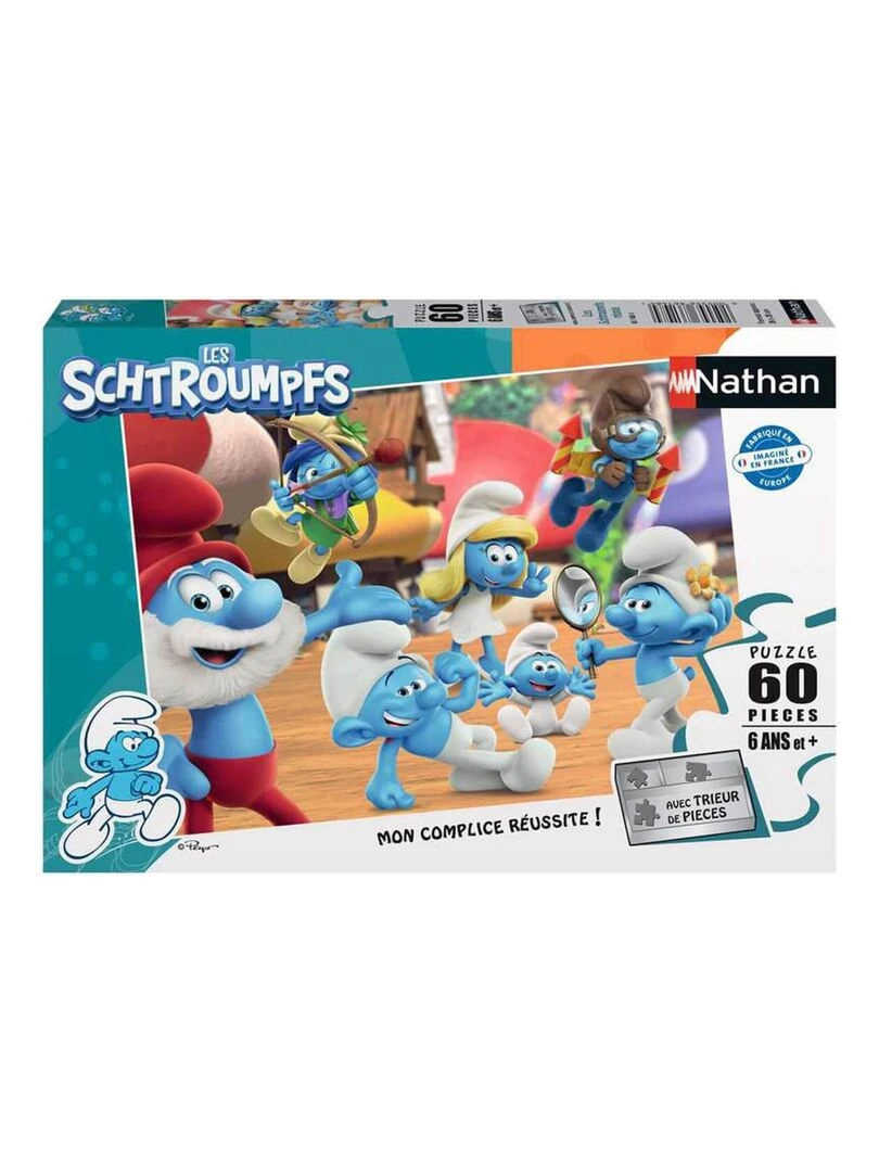 Puzzle 60 pièces : Les Schtroumpfs réunis N/A