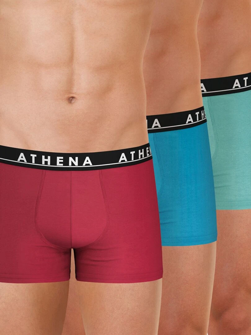Lot de 3 boxers 'Athena'   ROUGE