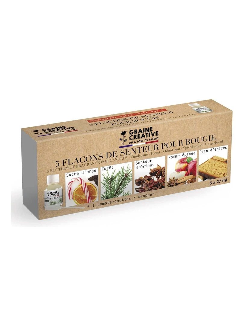 5 arômes de Noël pour bougie 27 ml Multicolore