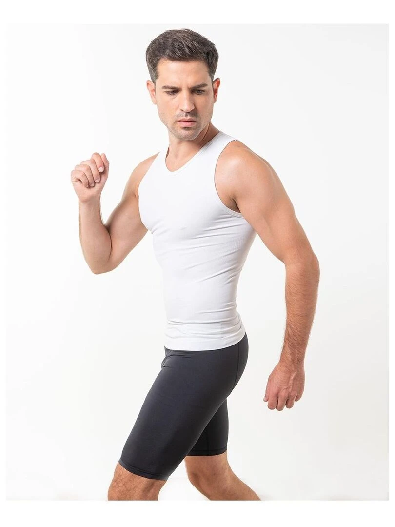 T shirt amincissant avec fibre Emana Speed Blanc