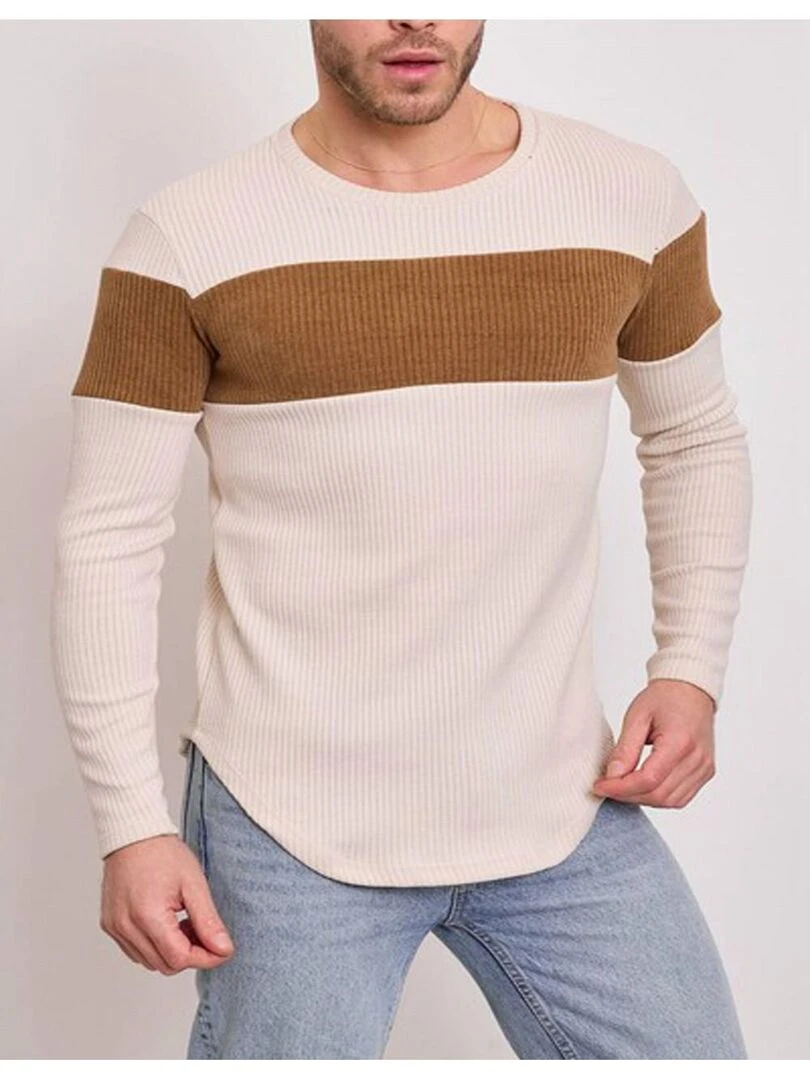 Pull manches longues Kebello Beige