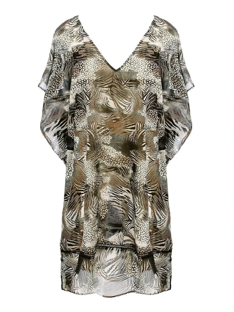 Caftan de plage Seraya Sands   Gris