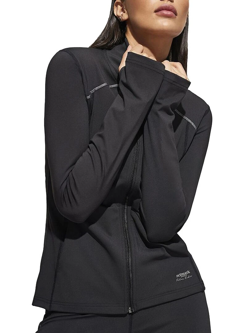 Veste de sport zippée manches longues Tech ST4 Noir
