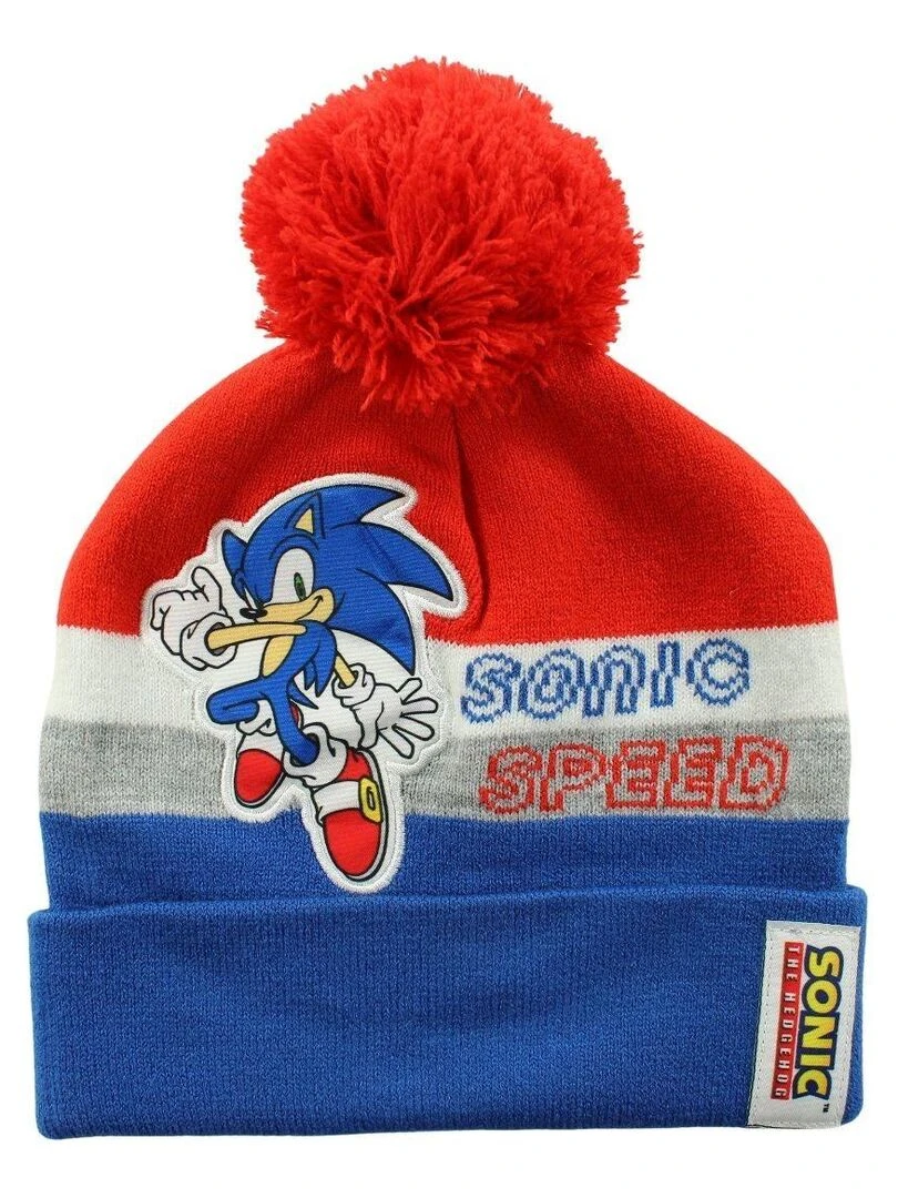 Sonic Bonnet garçon imprimé Spiderman Rouge