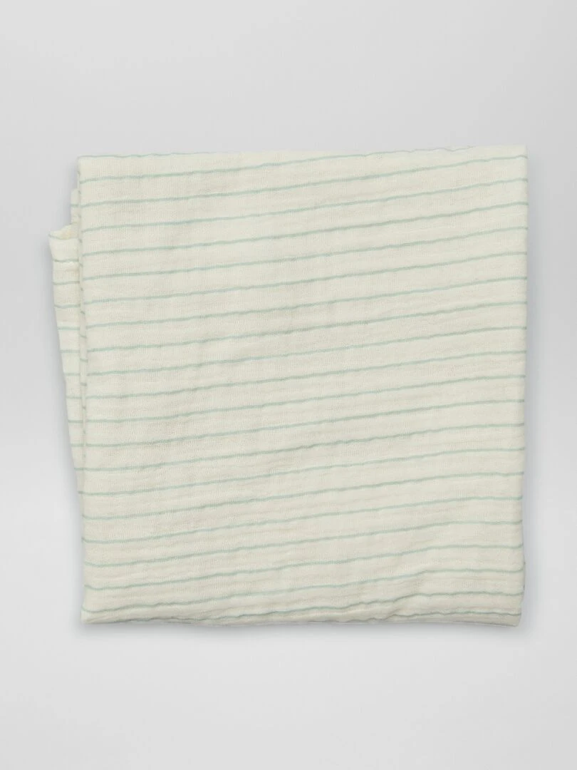 Lot de 3 langes en gaze de coton   Blanc