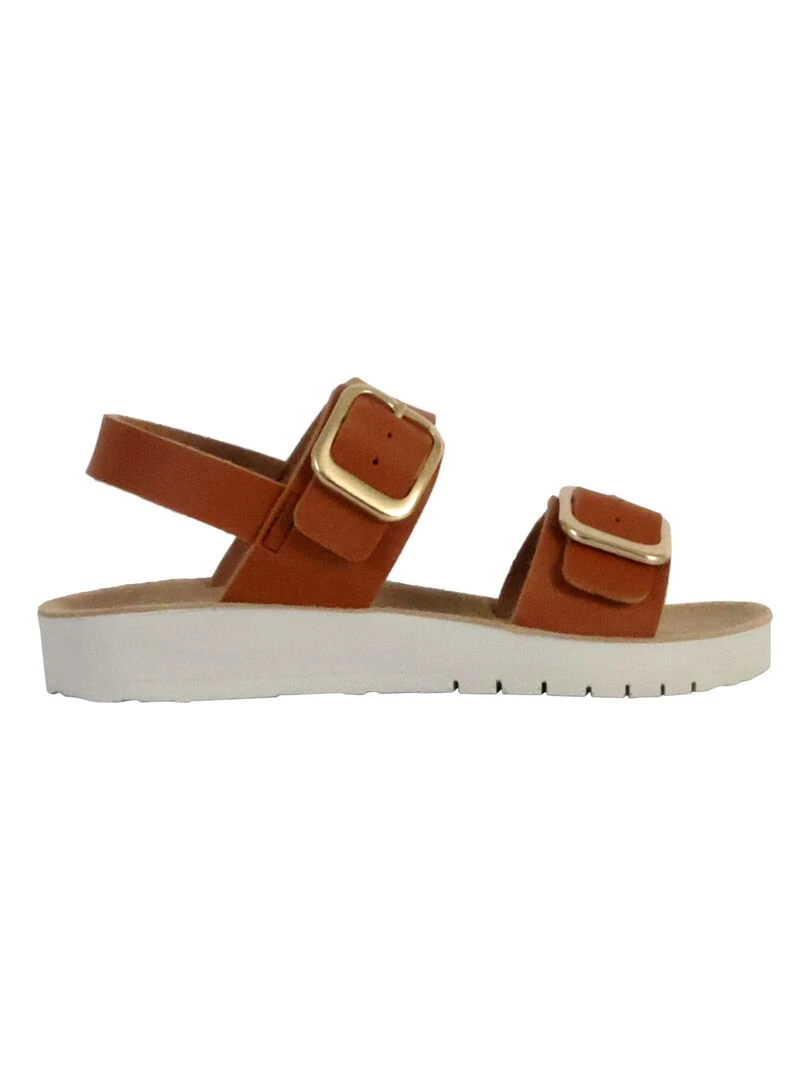 Sandales Cuir Enfant Geox Costarei Beige