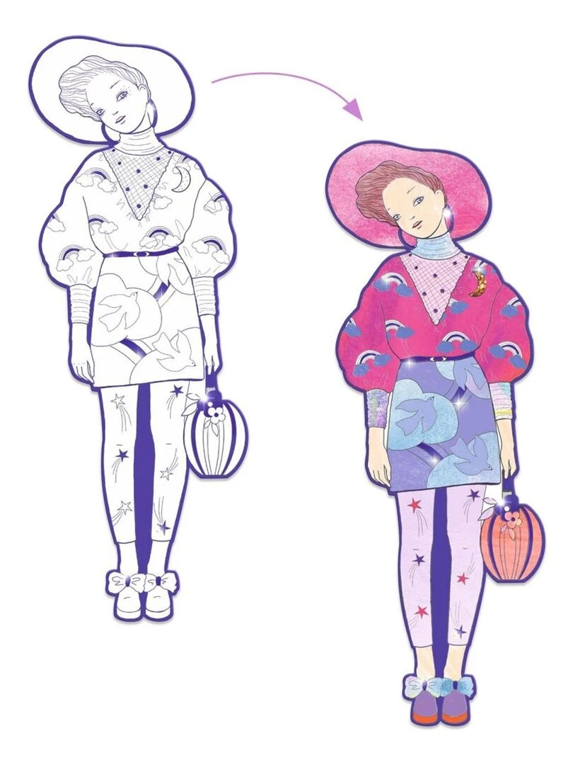 Les Demoiselles Coloriage mode Zaho & ses amies Les Demoiselles   N/A