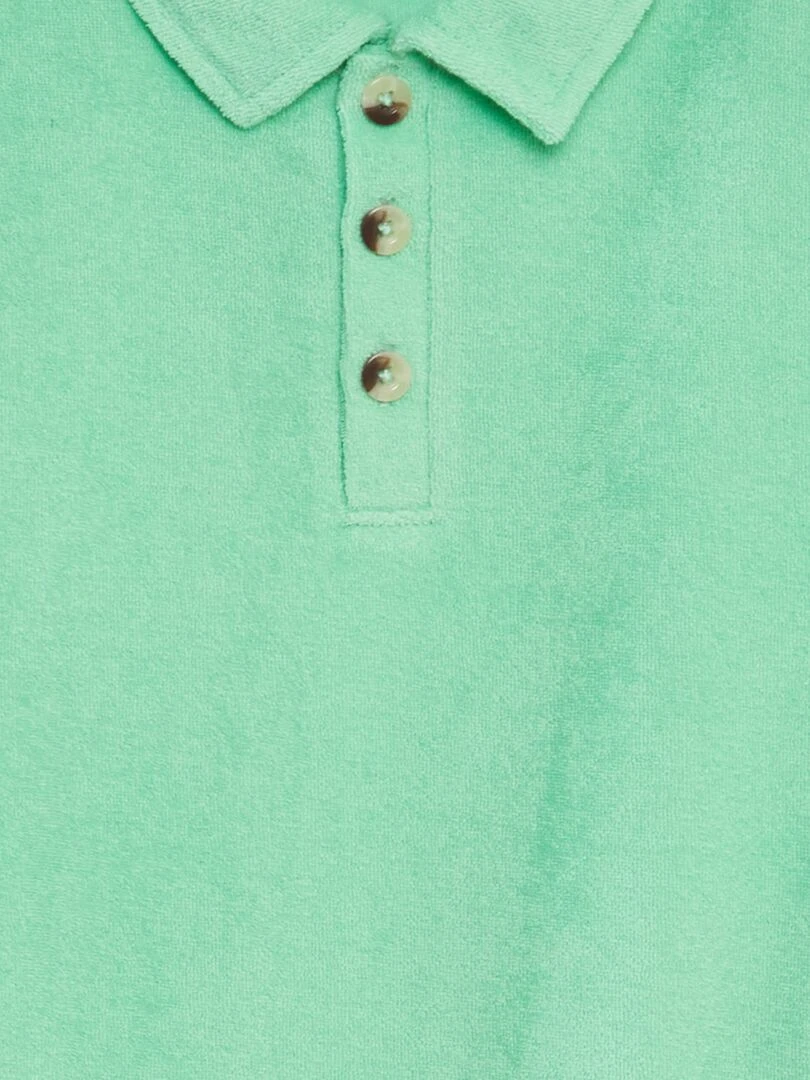 Polo uni en éponge   Vert