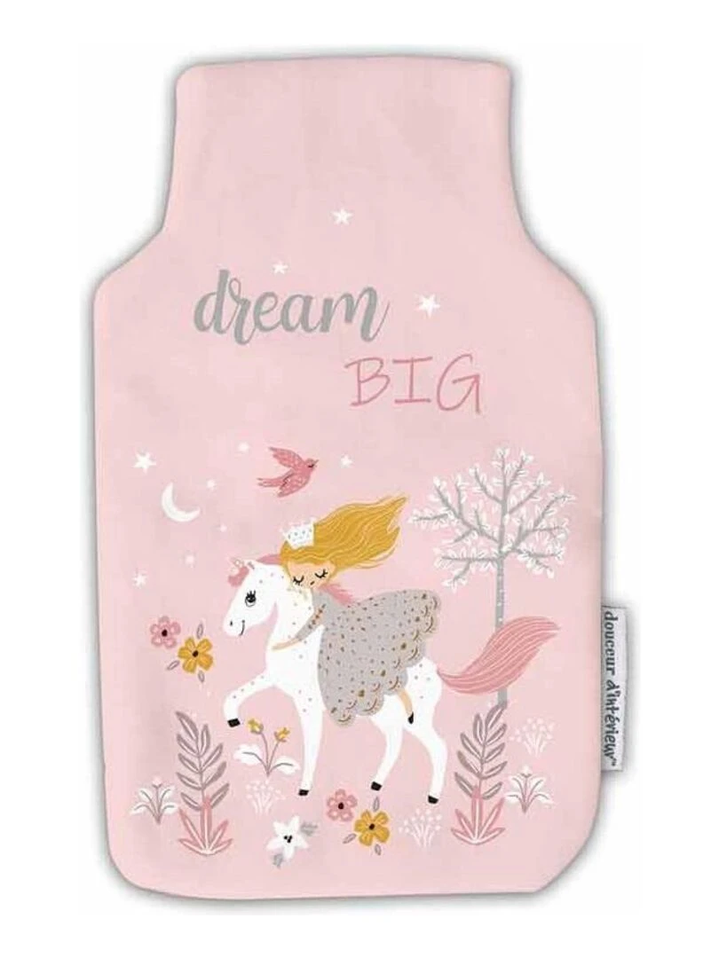 Housse de bouillotte Licorne Rose