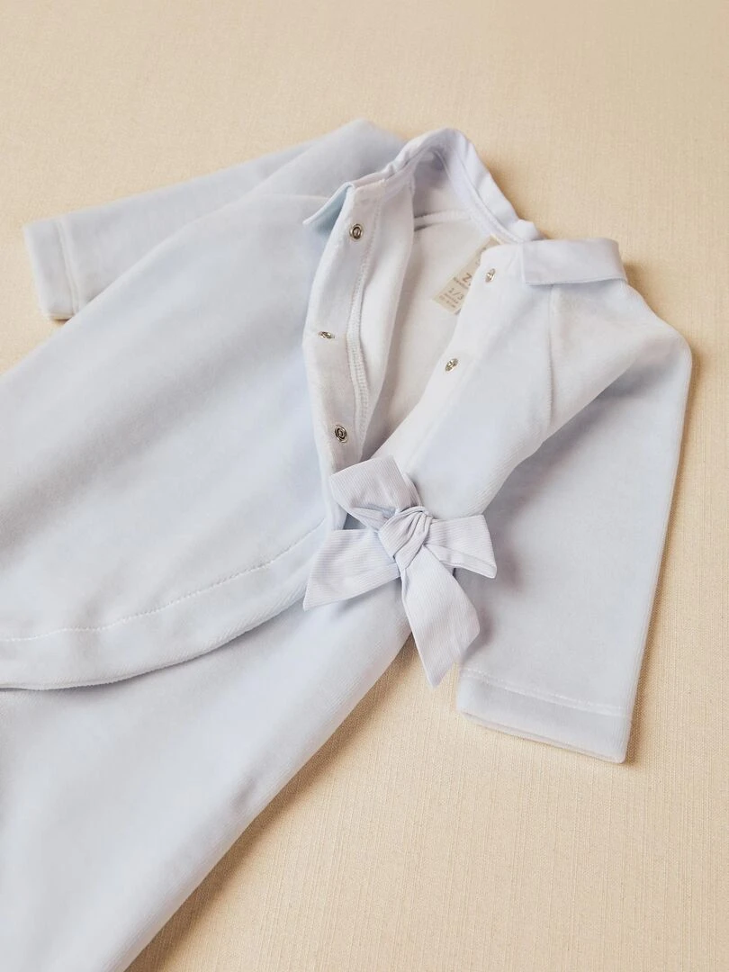 Pyjama manches longues essentials 'Zippy'   Bleu clair