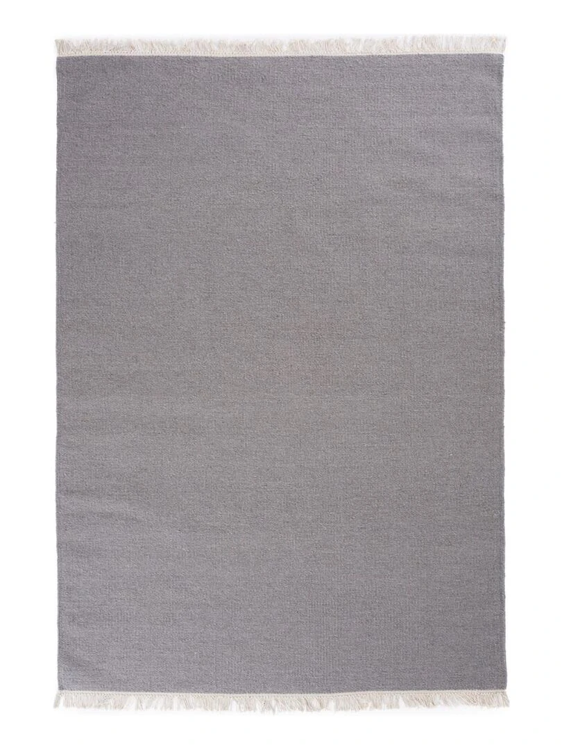 Tapis salon tissé main en laine RAINBOW Care&Fair Gris