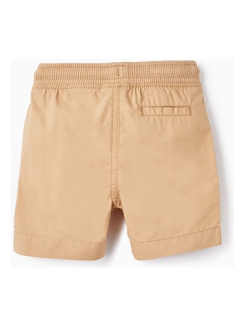 Short en coton pour Bébé Garçon Beige