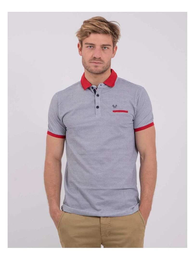 Polo manches courtes pur coton PIVOLKAN Rouge