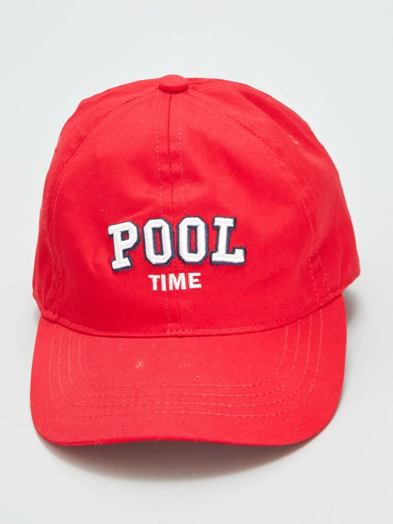 Casquette en toile 'pool time' Rouge