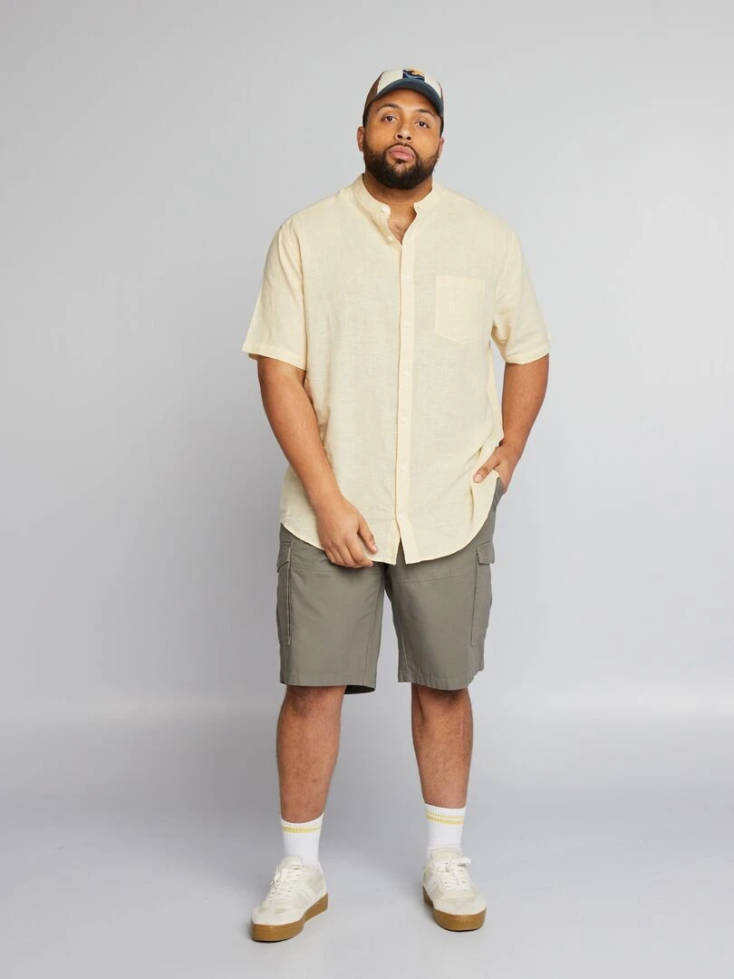 Chemise col mao Ecru