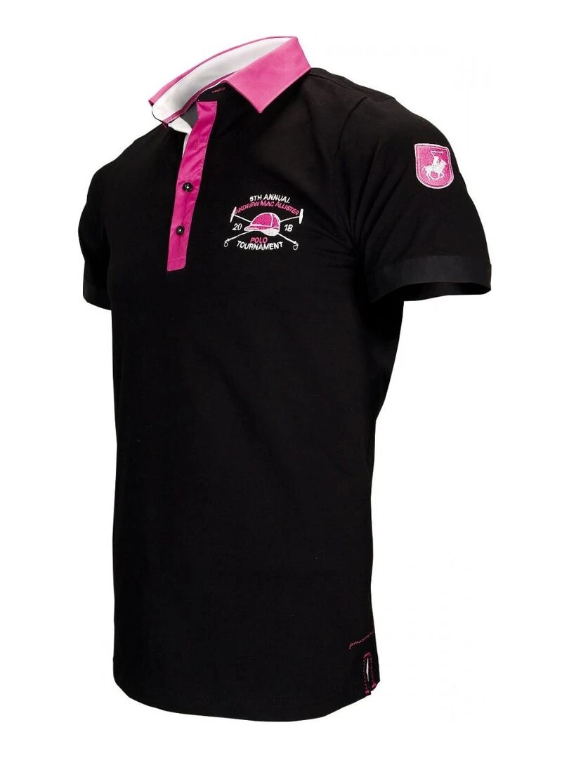 Polo brodé KYLE   Noir